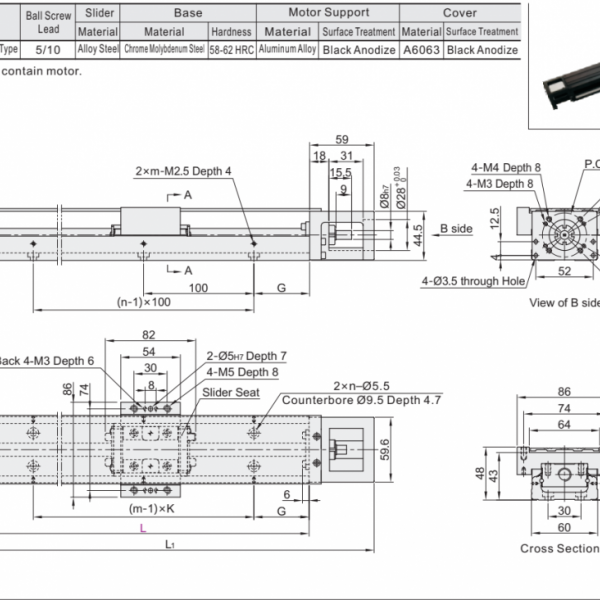 KK60AC  SINGLE AXIS DRIVER  แกนสำเร็จรูปแบบแกนเดี่ยว