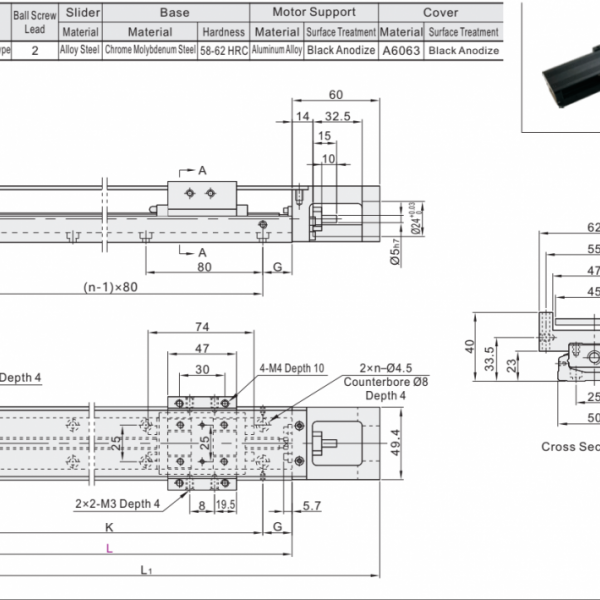 KK50AC  SINGLE AXIS DRIVER  แกนสำเร็จรูปแบบแกนเดี่ยว