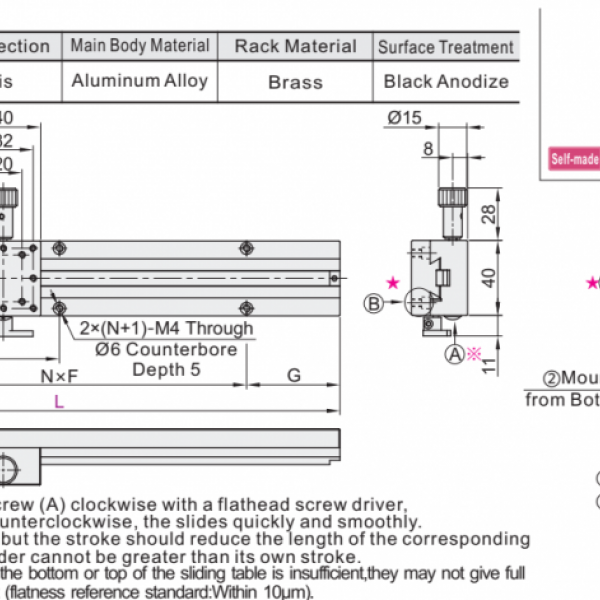 EJR11  MANUAL POSITIONING STAGE  สเตจปรับตำแหน่ง